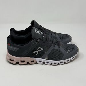 On Cloudflow Running Shoes Womens 6 Black Rose Pink Mesh Comfort Sneakers FLAWS